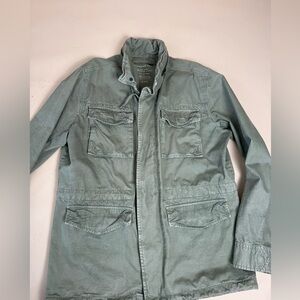 Green utility jacket w/hood